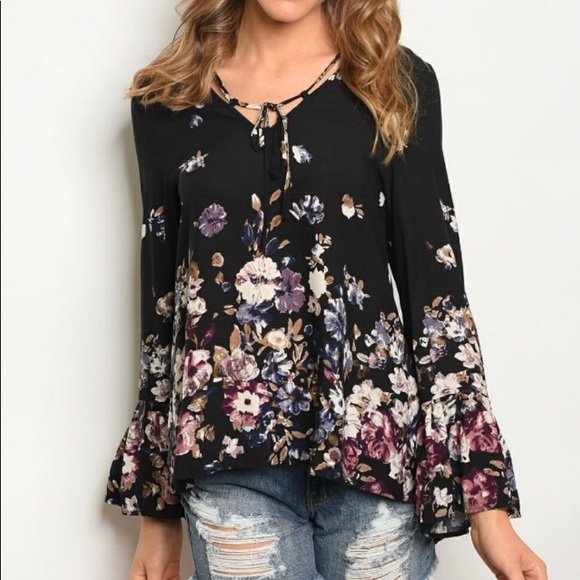 Tops - Boho Floral Top